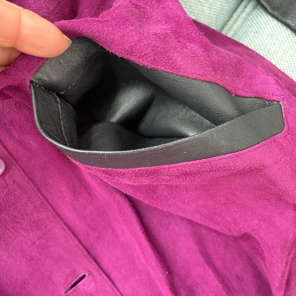 VTG Leather/Suede Designer Coat SO COOL!!! - Picture 13 of 13